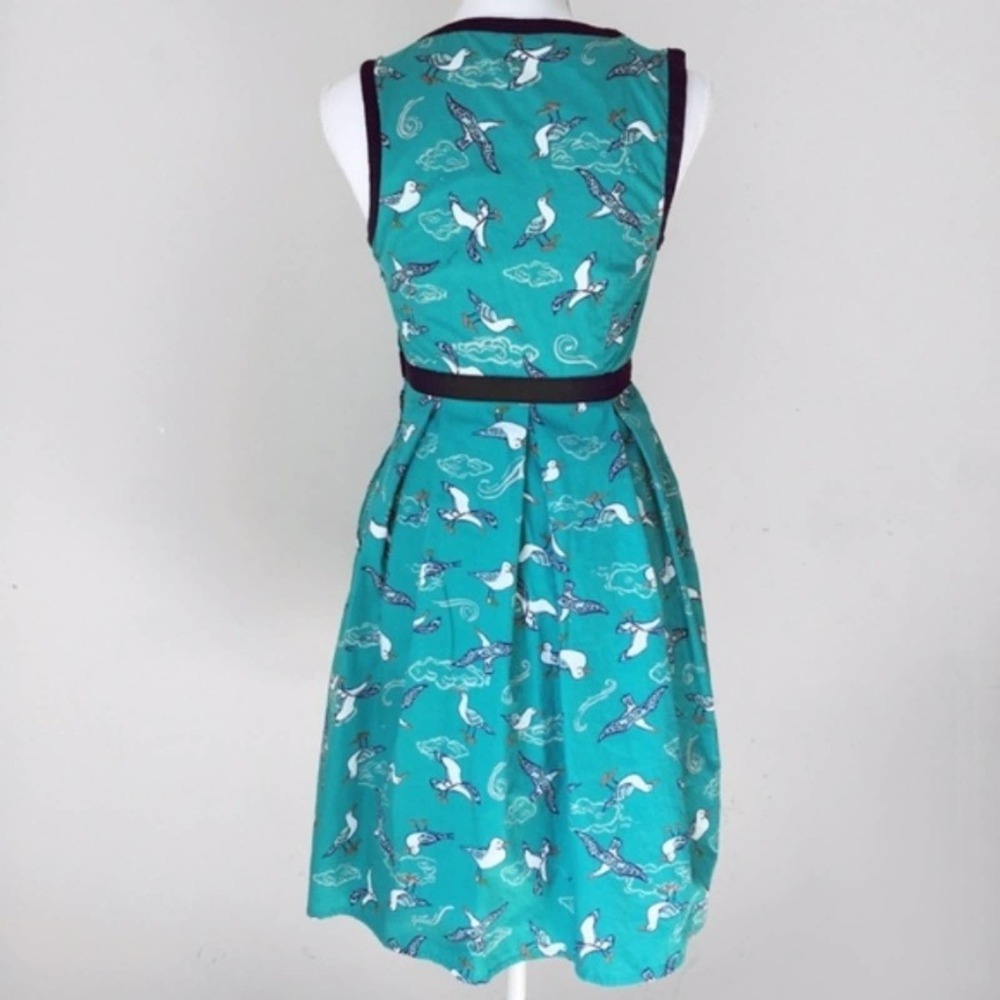 Modcloth Seagulls Fit and Flare Dress NEW - Picture 3 of 8